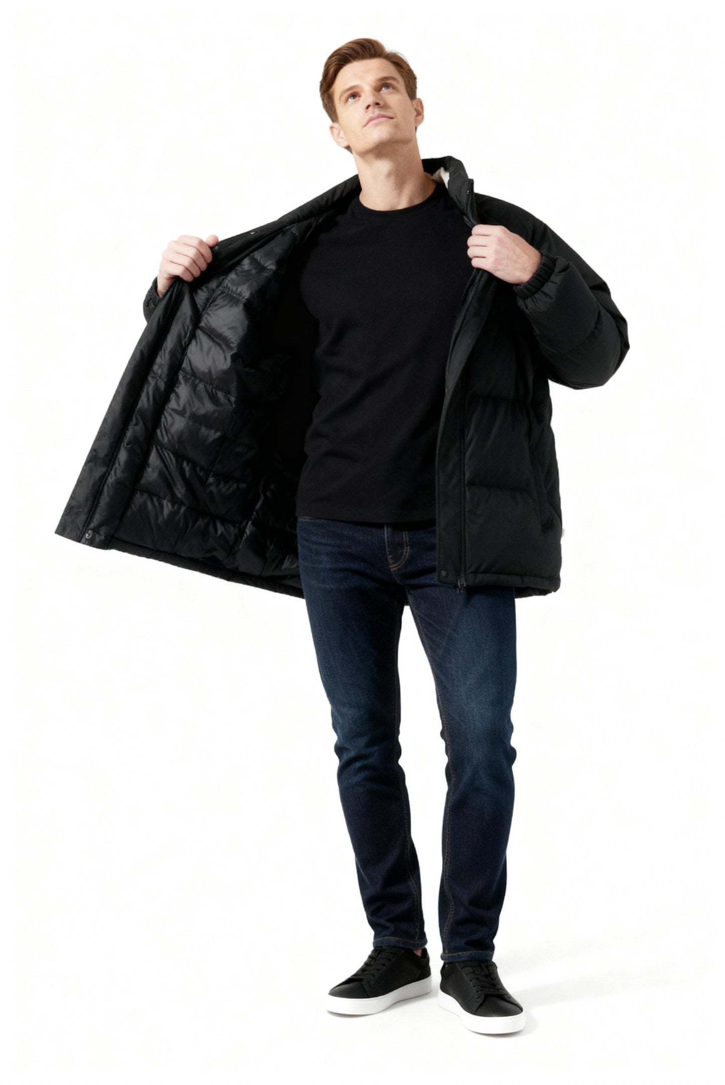 Skjora | Fleece-fôret puffjakke