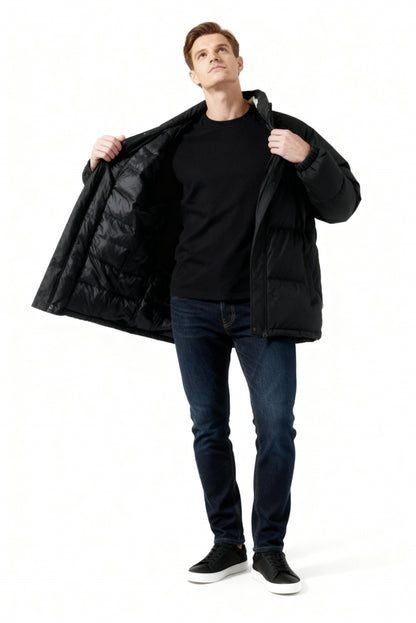 Skjora | Fleece-fôret puffjakke