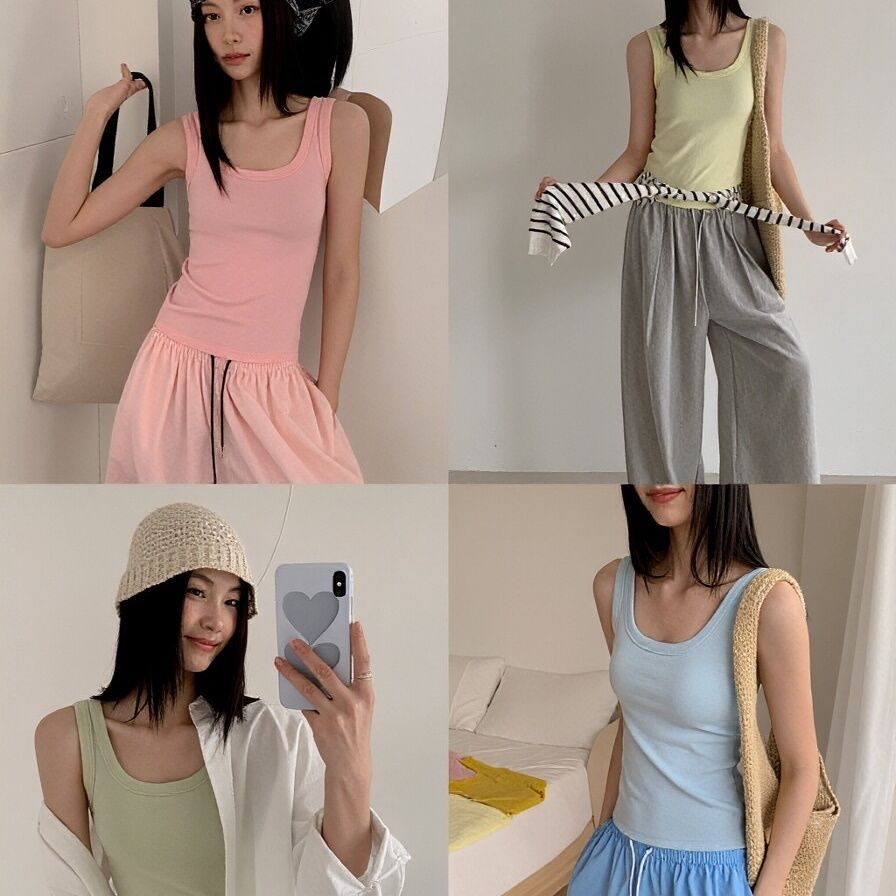 Dame Cami Tank Top Uten Ermer Elegant