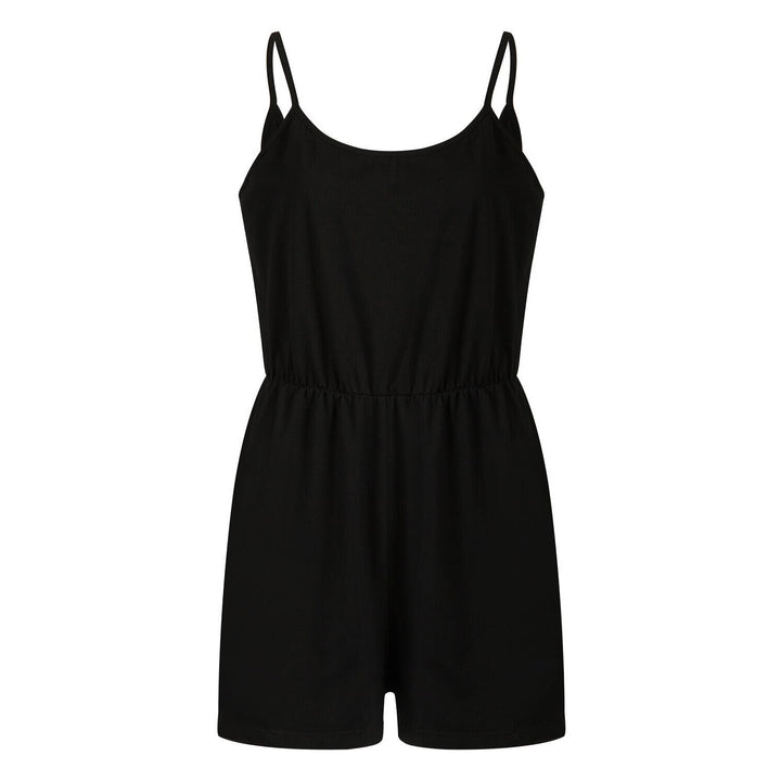 Dame stilfull jumpsuit med justerbare stropper og elastisk livlinje Skjora