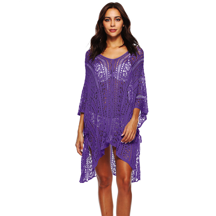 Damen Heklet Strandtunika med elegant snitt og utskårne detaljer Skjora