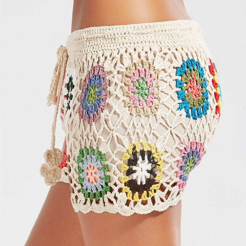 Dame Hekle-Strandshorts med fargerikt blomstermønster Skjora