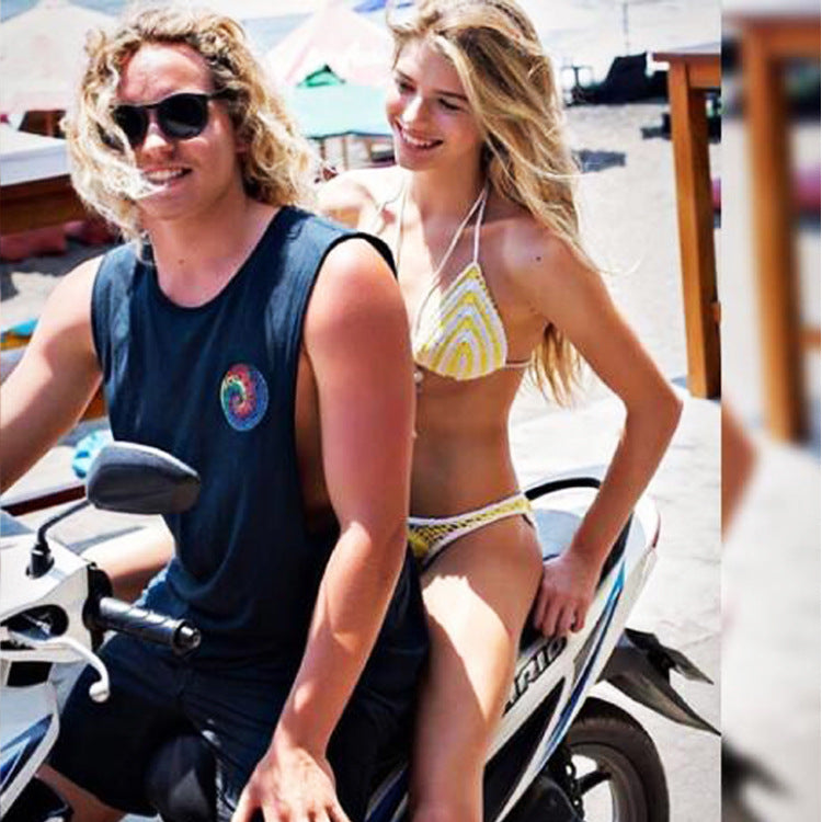 Damen Häkel-Bikini mit kontrastierendem Rand Skjora
