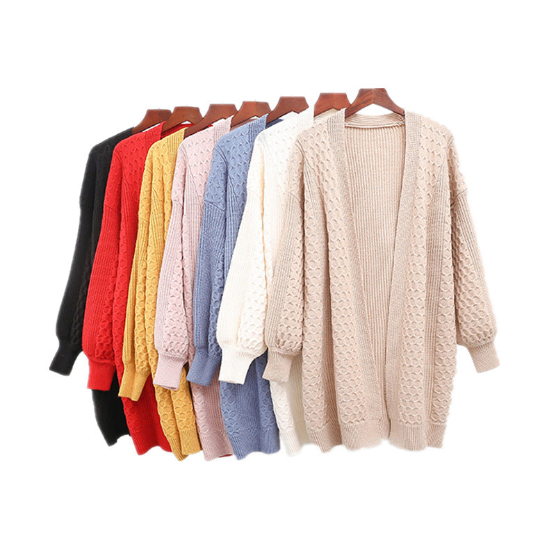 Kvinne cardigan med teksturert design og myk håndtering Skjora