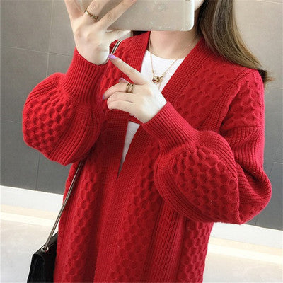 Kvinne cardigan med teksturert design og myk håndtering Skjora