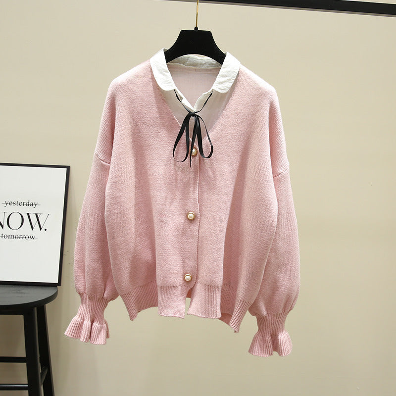 Kvinne cardigan med elegante perleknapper Skjora