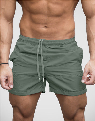 Herre badeshorts med elastisk linning og sporty snitt Skjora
