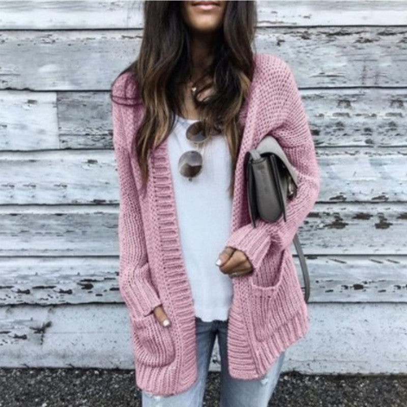 Women's chunky knit cardigan with deep pockets and stylish cut Skjora