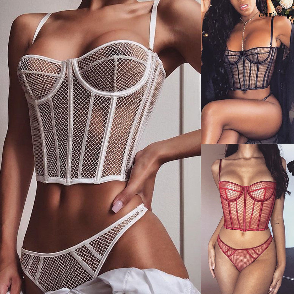 Dame Nett-Bustier med Korsett-design og forførende detaljer Skjora