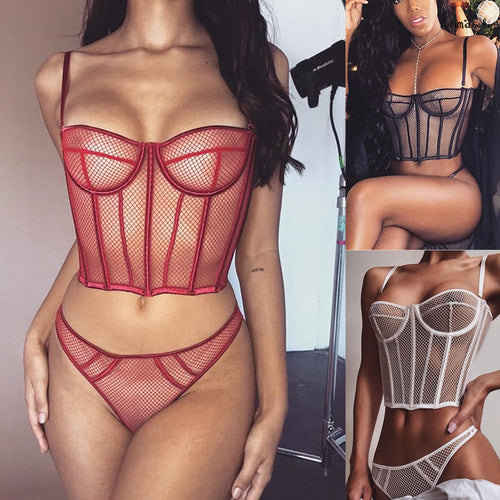 Dame Nett-Bustier med Korsett-design og forførende detaljer Skjora