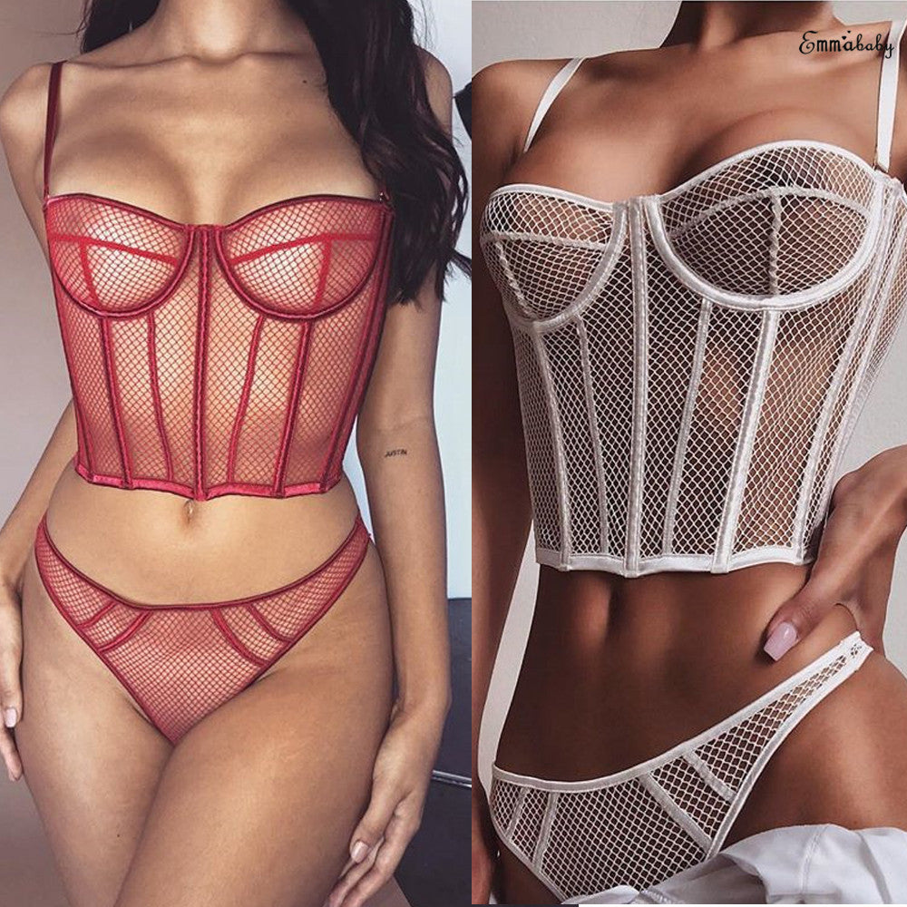 Dame Nett-Bustier med Korsett-design og forførende detaljer Skjora