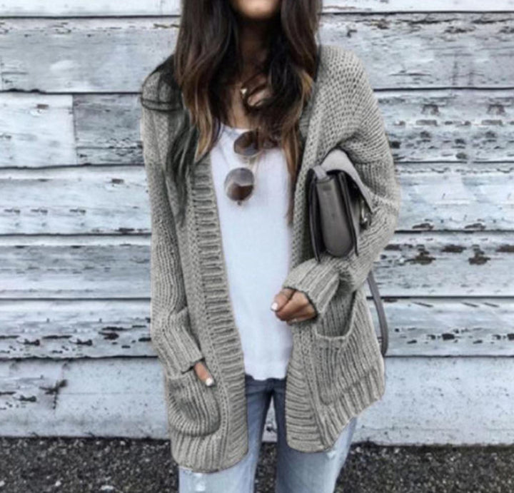 Kvinnes Chunky Strikket Cardigan Skjora