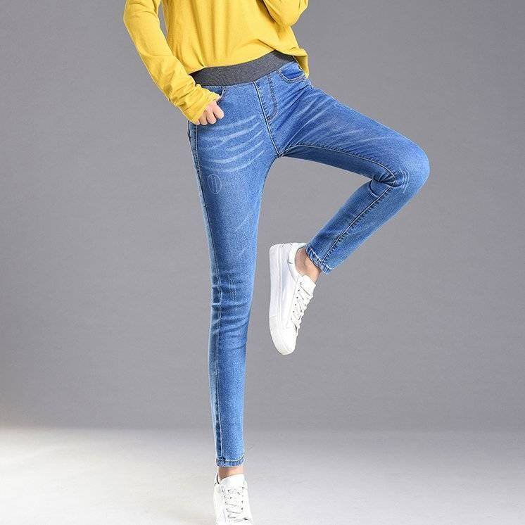 Dame Skinny Jeans med Høy Komfort Livlinje Skjora