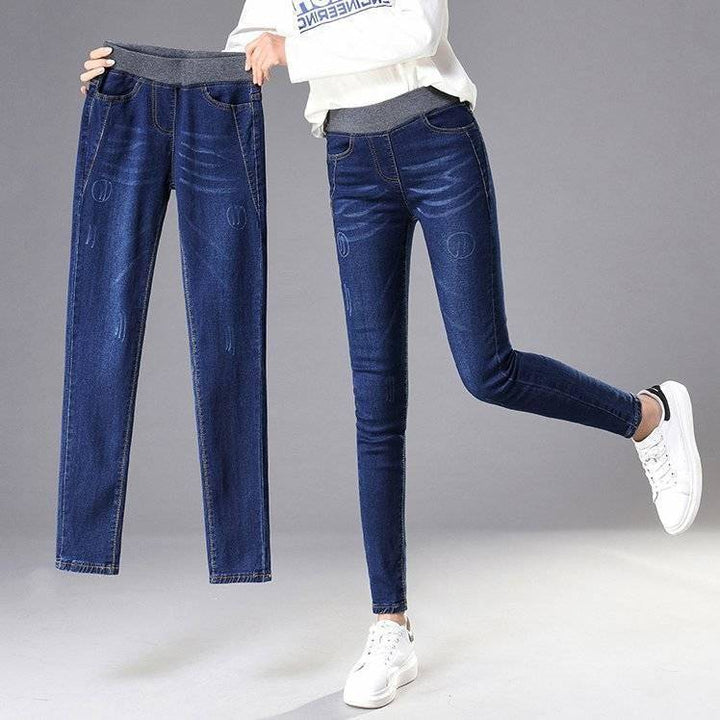 Dame Skinny Jeans med Høy Komfort Livlinje Skjora