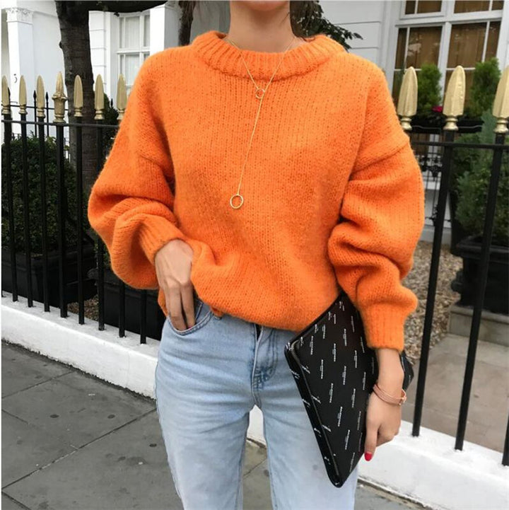 Damer Cozy Oversized Genser laget av myk strikk kvalitet Skjora
