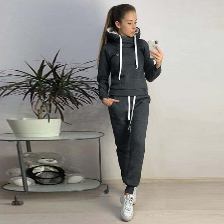 Sweatsett med hette og jogger Skjora for kvinner