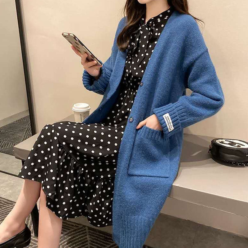 Kvinnes oversized cardigan med lommer Skjora