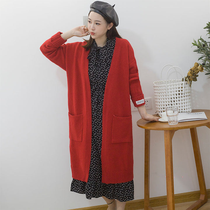 Kvinnes oversized cardigan med lommer Skjora