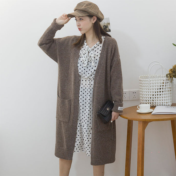 Kvinnes oversized cardigan med lommer Skjora