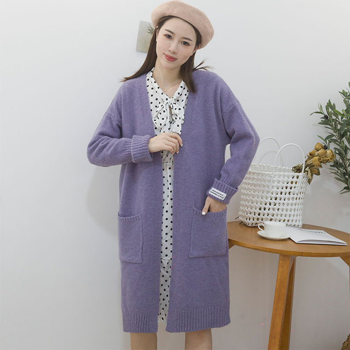 Kvinnes oversized cardigan med lommer Skjora