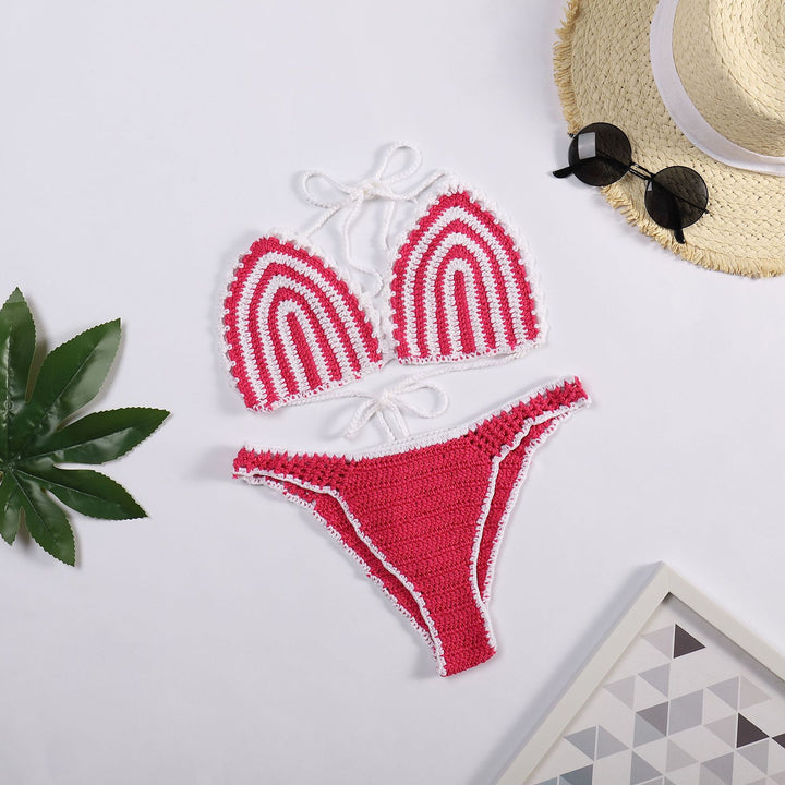 Damen Häkel-Bikini mit kontrastierendem Rand Skjora