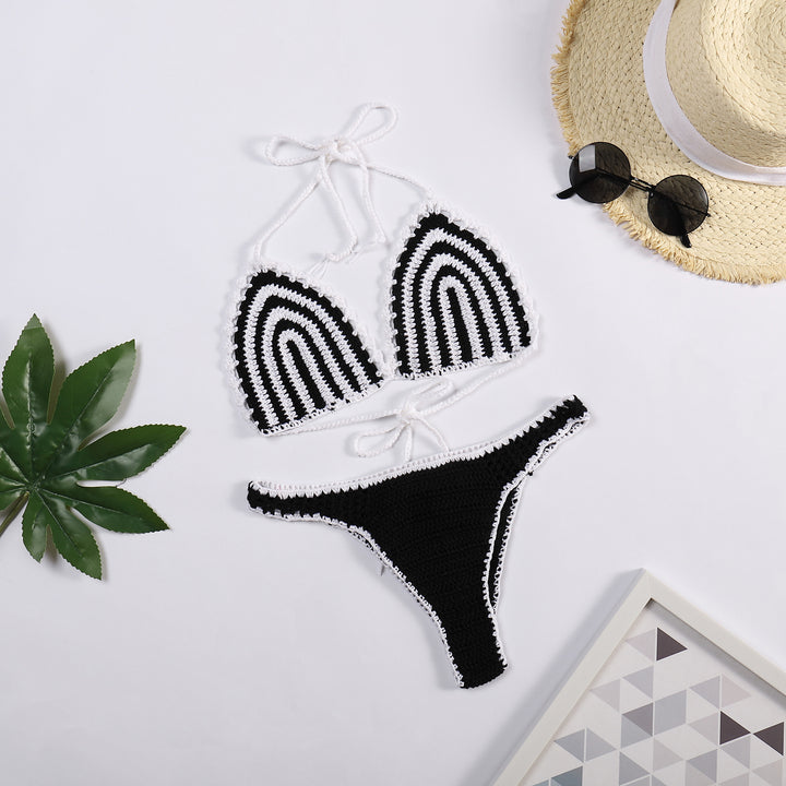 Damen Häkel-Bikini mit kontrastierendem Rand Skjora