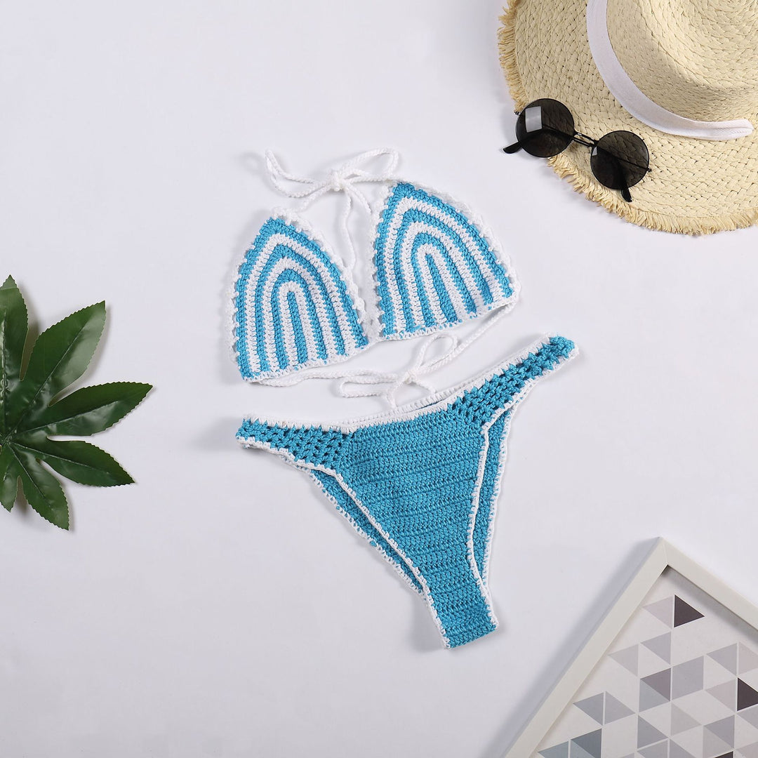 Damen Häkel-Bikini mit kontrastierendem Rand Skjora