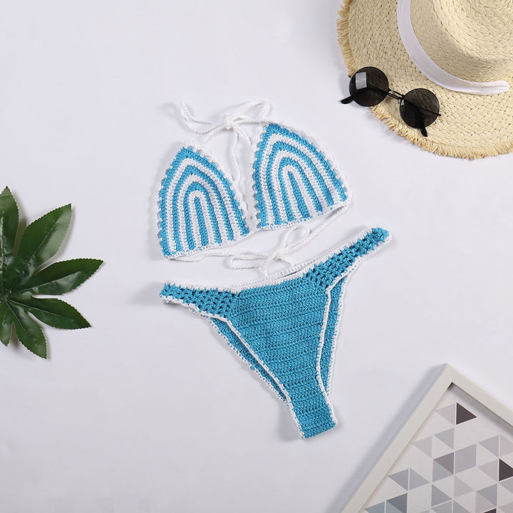Damen Häkel-Bikini mit kontrastierendem Rand Skjora