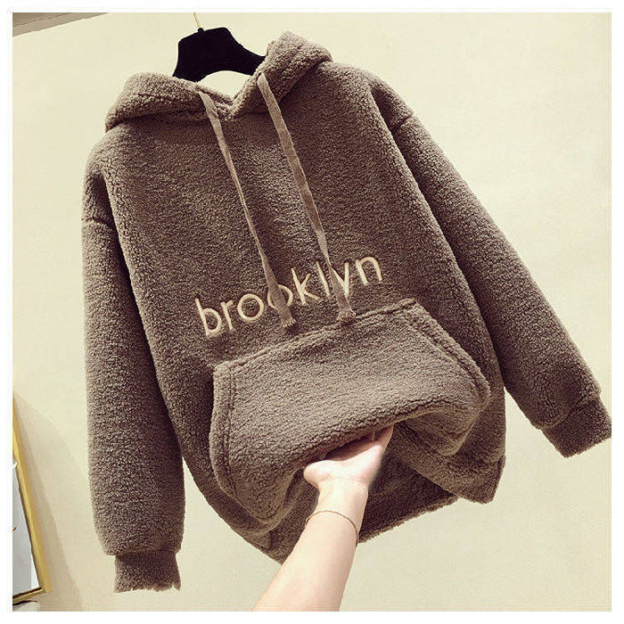 Damer Cozy Fleece Hoodie med Kengurulomme Skjora