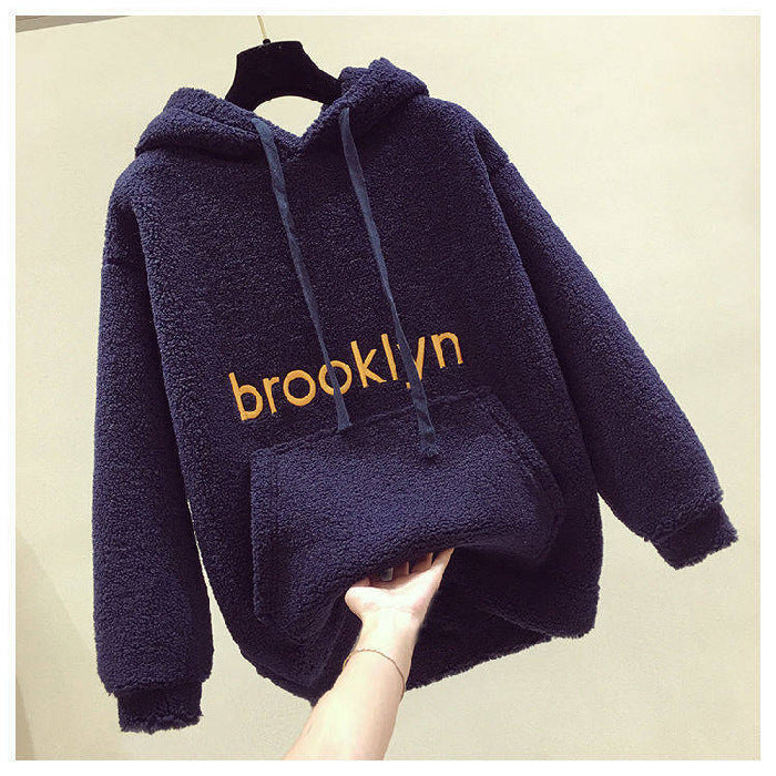 Damer Cozy Fleece Hoodie med Kengurulomme Skjora