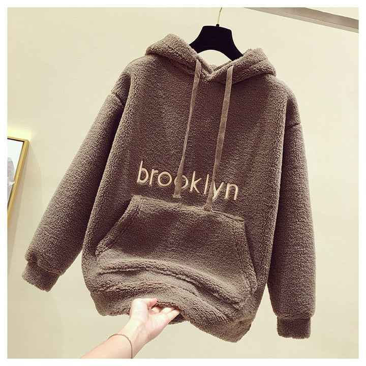 Damer Cozy Fleece Hoodie med Kengurulomme Skjora
