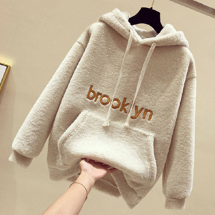 Damer Cozy Fleece Hoodie med Kengurulomme Skjora