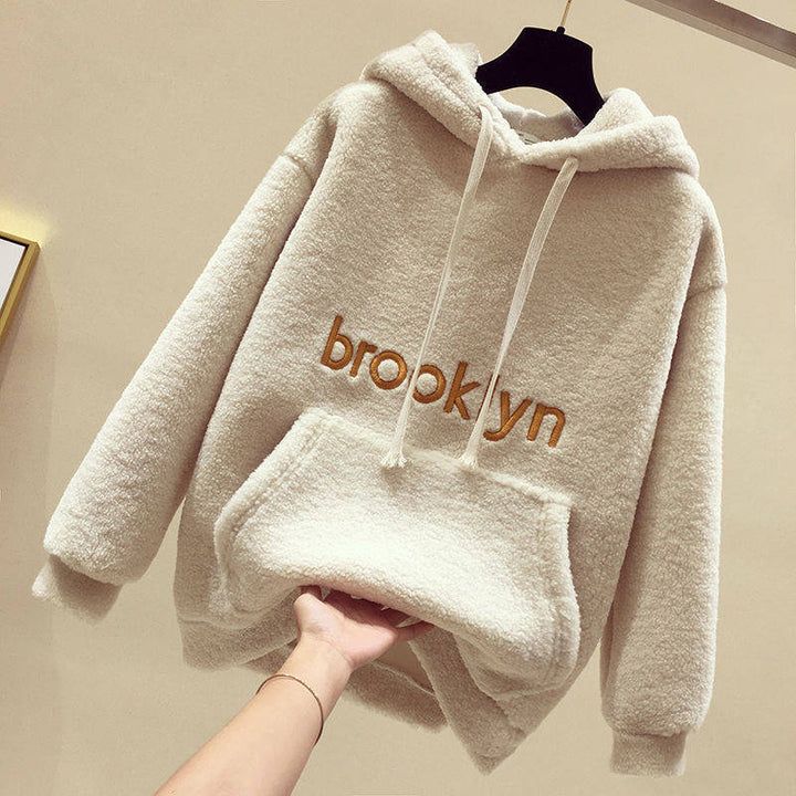 Damer Cozy Fleece Hoodie med Kengurulomme Skjora