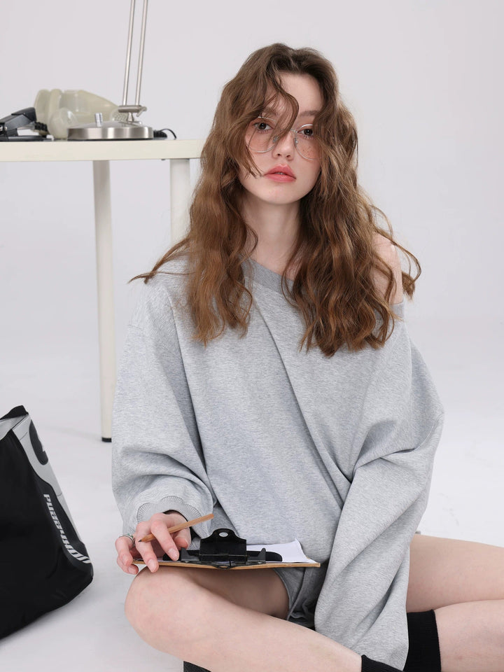 Dame Off-Shoulder Tre-delt Sett med Bukse