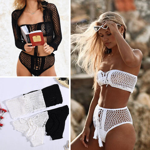Damen Häkel-Bikini-Set mit attraktiven Akzenten Skjora
