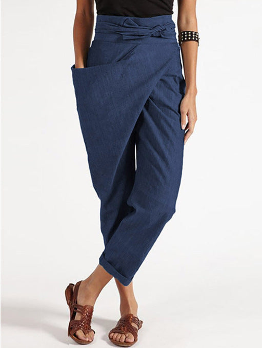 Women's relaxed linen trousers Skjora