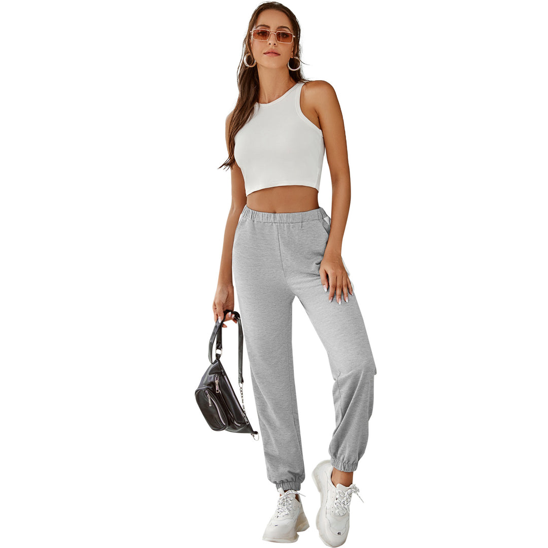 Dame behagelig joggebukse med sidestropper og elastisk midje Skjora