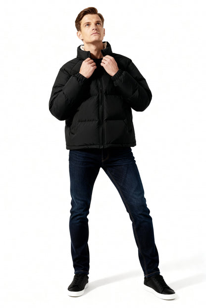 Skjora | Fleece-fôret puffjakke