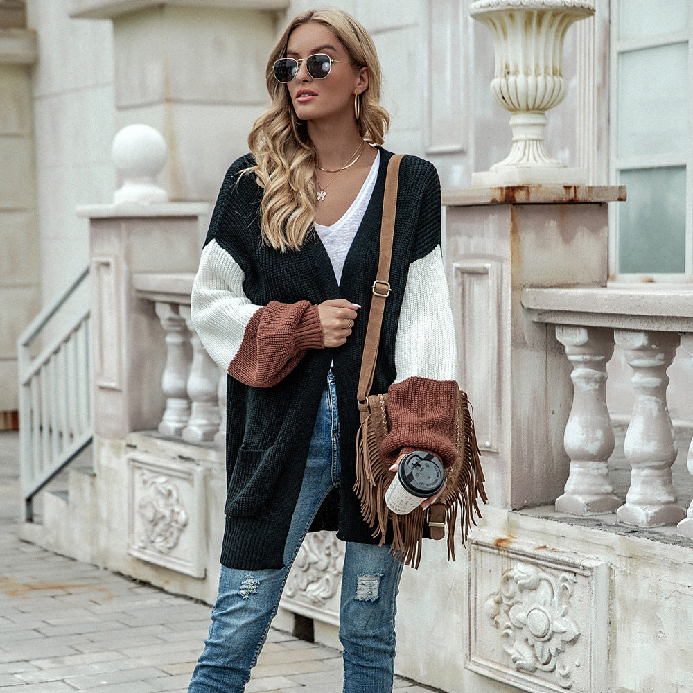 Dame casual cardigan med avslappet passform og lommer Skjora