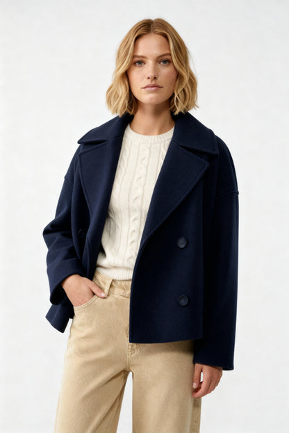 Skjora | Jakke Korte Dobbeltrad Elegant Yttertøy