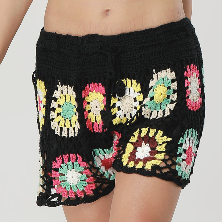 Dame Hekle-Strandshorts med fargerikt blomstermønster Skjora