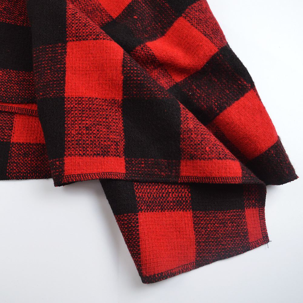 Kvinnenes Lush Rutet Poncho Skjora