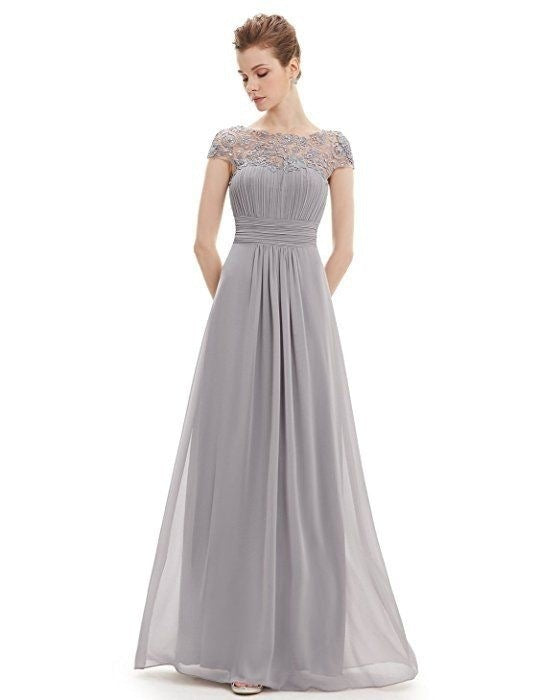 Damer Elegant Maxikjole med Blonde Top og Flytende Skjørt