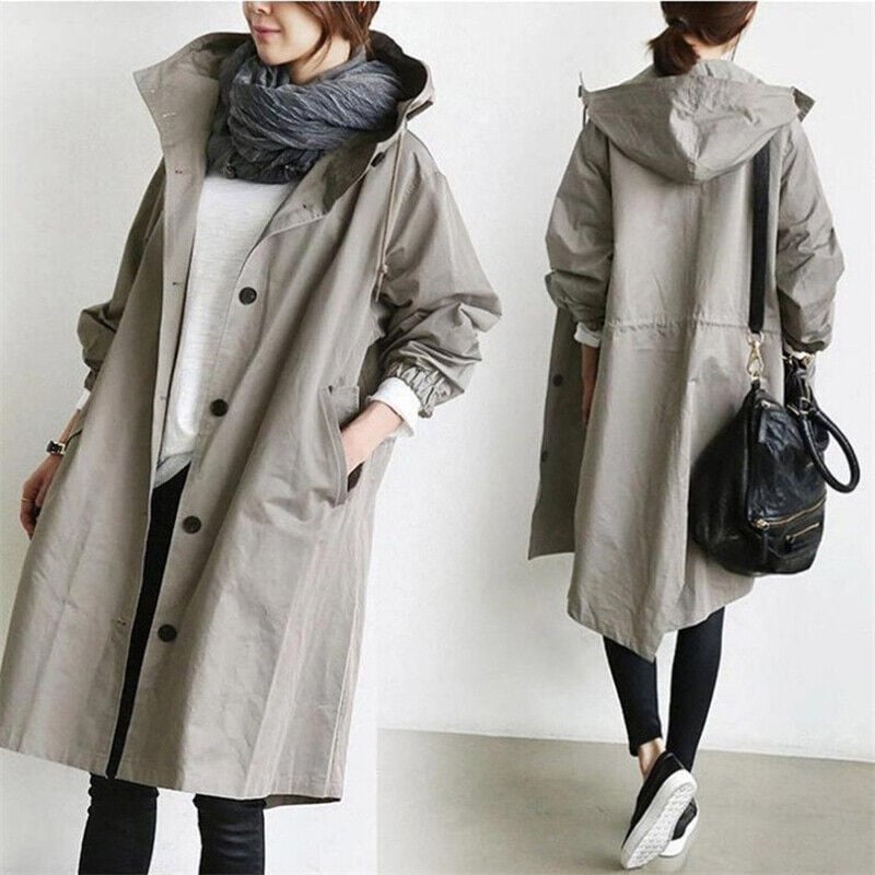Skjora | Trenchcoat med hette for damer