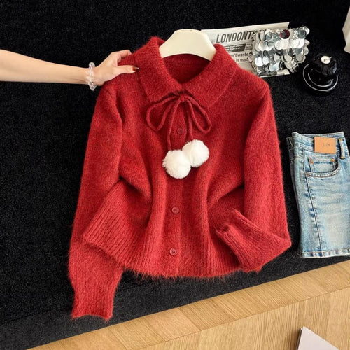 Kvinnenes lekne cardigan med stor krage Skjora
