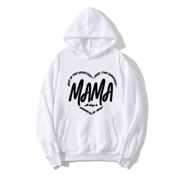 Dame hoodie med kreativ Mama-slogan Skjora