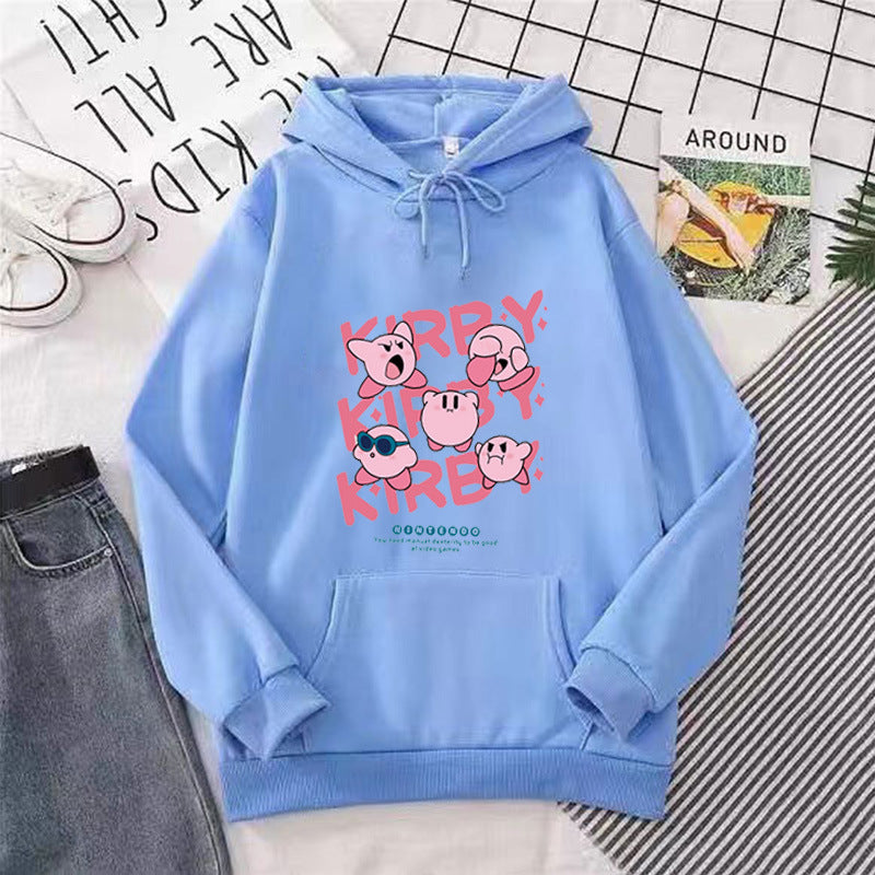 Damen Kapuzenpullover mit verspieltem Kirby-Motiv Skjora