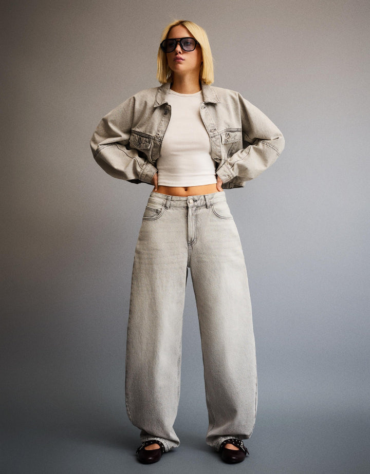 Dame Oversized Jeansjakke Skjora