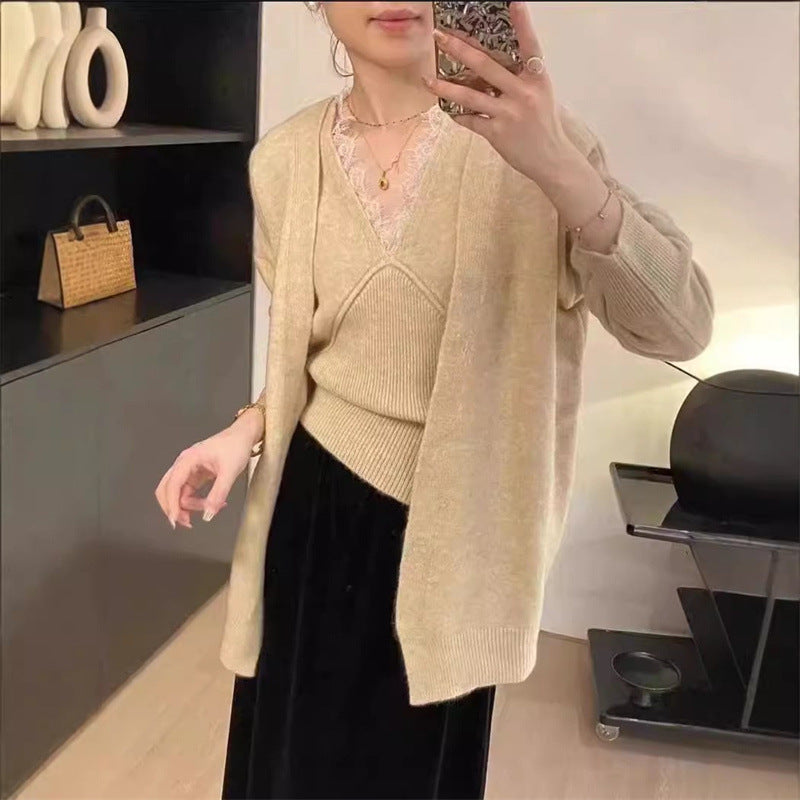 Dame casual cardigan med en løs passform og komfortabelt materiale Skjora