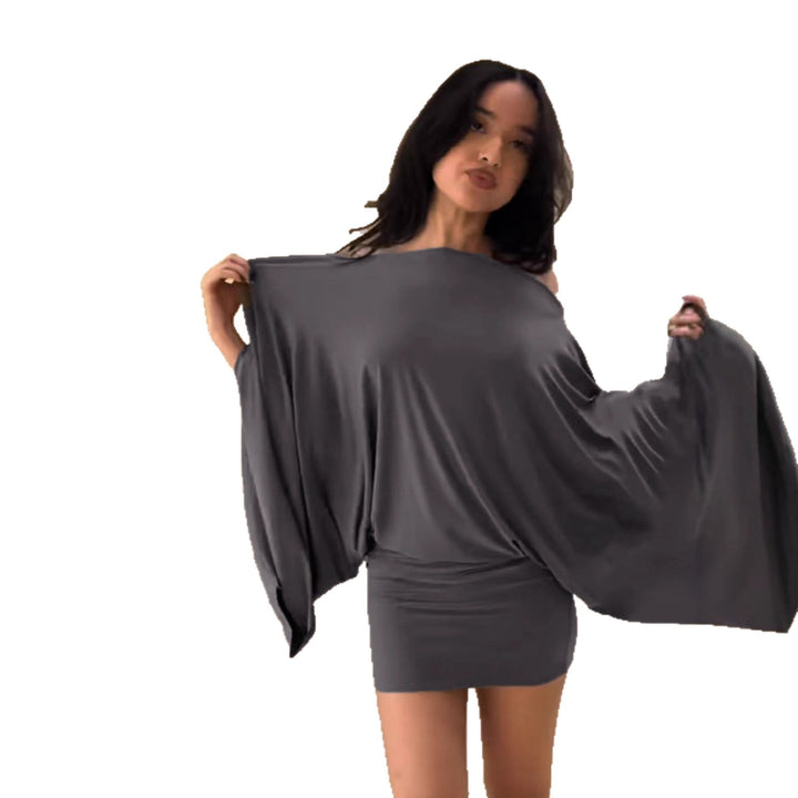 Dame Oversize-topp med vide ermer og elastisk midje Skjora